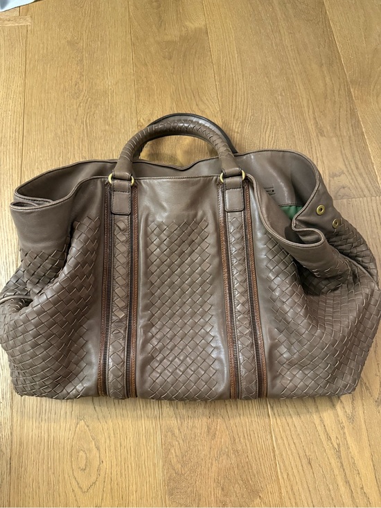 Bottega Veneta Handbags - Bottega Veneta Brown Woven Leather Satchel